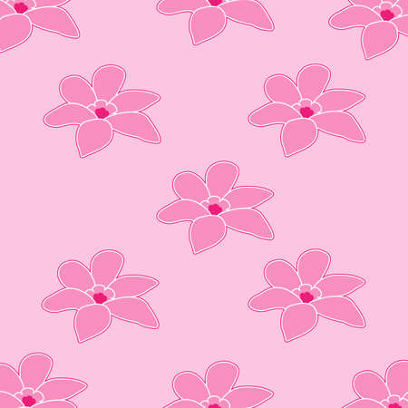 Bright pink floral backgroundのイラスト素材