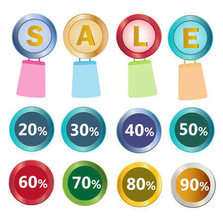 Sale concept on white backgroundのイラスト素材