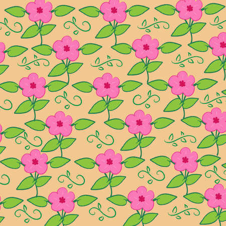 Vintage floral and leaf backgroundのイラスト素材