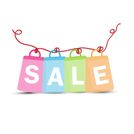 Sale labels on white backgroundのイラスト素材
