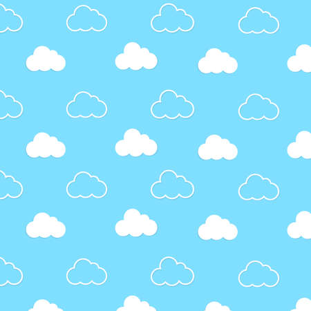 Cloud background on blue backgroundのイラスト素材