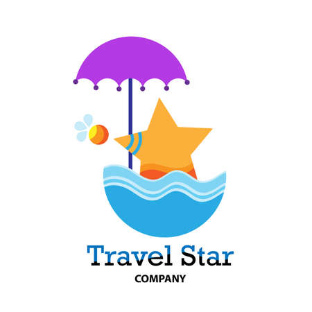 Travel star  on white backgroundのイラスト素材