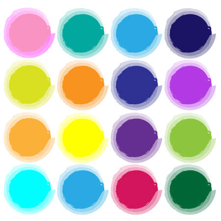 Circle with watercolor brush strokesのイラスト素材