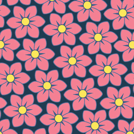 Floral background with six petalsのイラスト素材