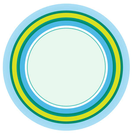 Colored paper circles stacked on top of each otherのイラスト素材