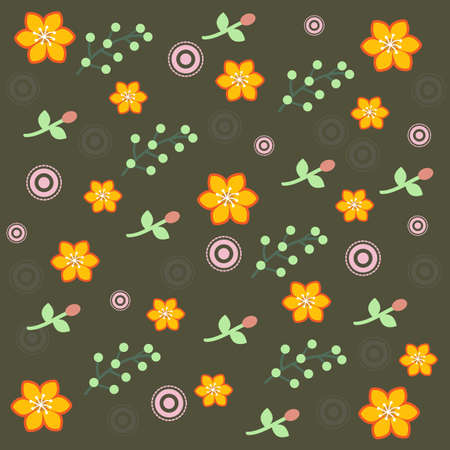 Cute flower doodle hand drawn flower setのイラスト素材