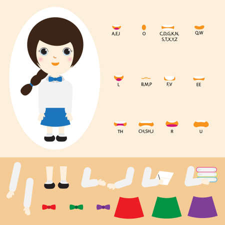 Mouth animation set for childrenのイラスト素材