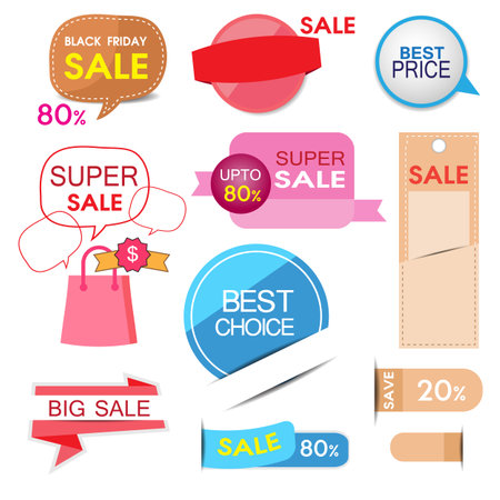 Set of banner sales templates and special offersのイラスト素材