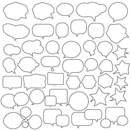 Set of comic speech bubblesのイラスト素材