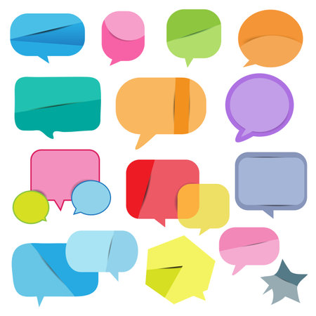 Collection of speech banner iconsのイラスト素材