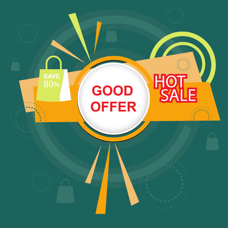 The best offer discounted product bannerのイラスト素材