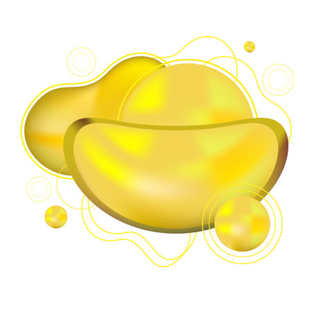 Golden trendy concept banner templateのイラスト素材