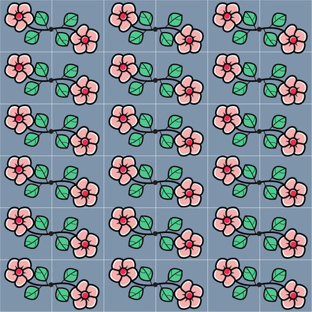 cute small flower pattern backgroundのイラスト素材