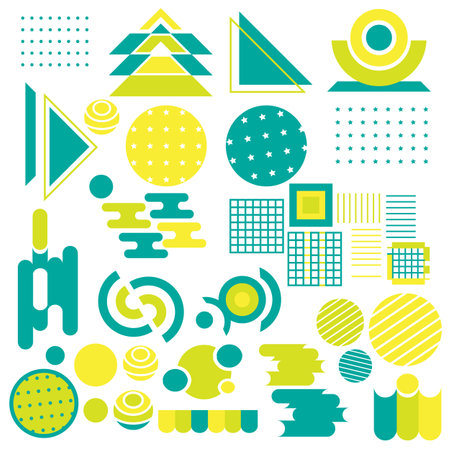 Set of abstract geometric design elementsのイラスト素材