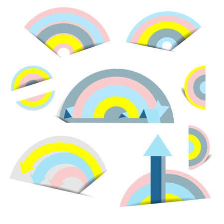 Vintage colored paper sign with curved shadowsのイラスト素材