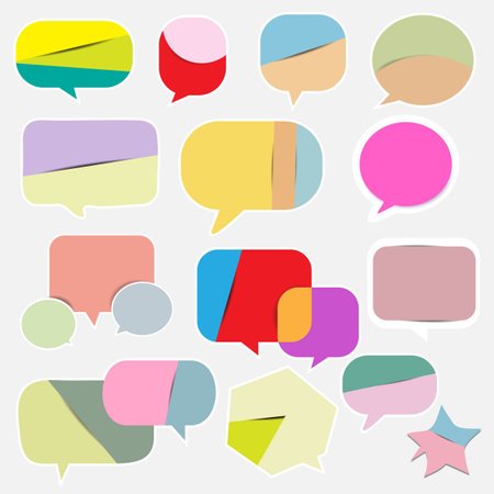 Set of collection of speech placardsのイラスト素材