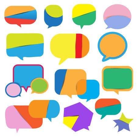 Set of colorful speech bubblesのイラスト素材