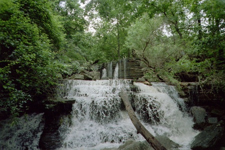 Roaring short water fall.