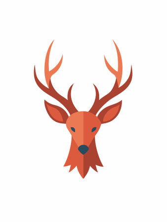 Antlers flat illustration on white backgroundのイラスト素材