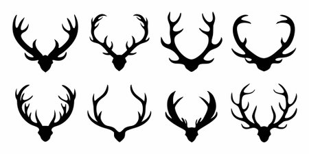 Antlers flat illustration on white backgroundのイラスト素材