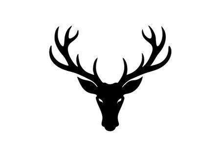 Antlers flat illustration on white backgroundのイラスト素材