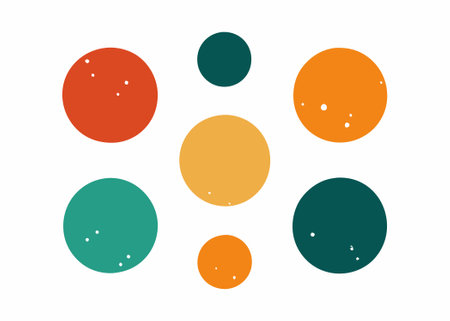 Collection of Grunge textured circles on white background