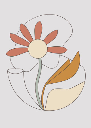 Boho wall art on white backgroundのイラスト素材