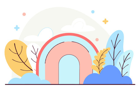 Boho wall art on white backgroundのイラスト素材