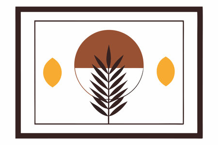 Boho wall art on white backgroundのイラスト素材