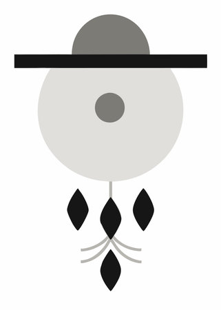 Boho wall art on white backgroundのイラスト素材
