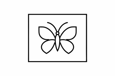 Butterfly Mascot logo vector on white backgroundのイラスト素材