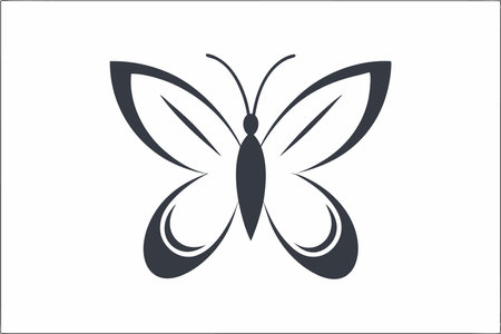 Butterfly Mascot logo vector on white backgroundのイラスト素材