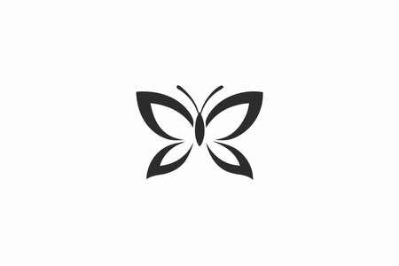 Butterfly Mascot logo vector on white backgroundのイラスト素材