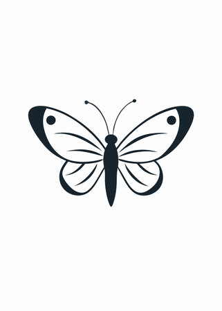 Butterfly Mascot logo vector on white backgroundのイラスト素材