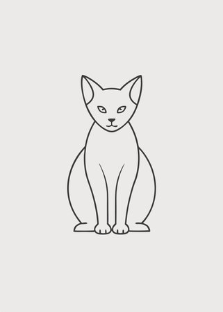 Cat Mascot logo vector on white backgroundのイラスト素材
