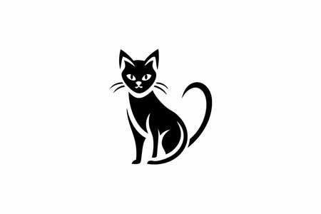 Cat Mascot logo vector on white backgroundのイラスト素材
