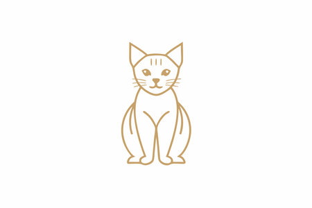 Cat Mascot logo vector on white backgroundのイラスト素材