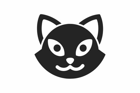 Cat Mascot logo vector on white backgroundのイラスト素材