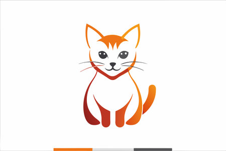 Cat Mascot logo vector on white backgroundのイラスト素材