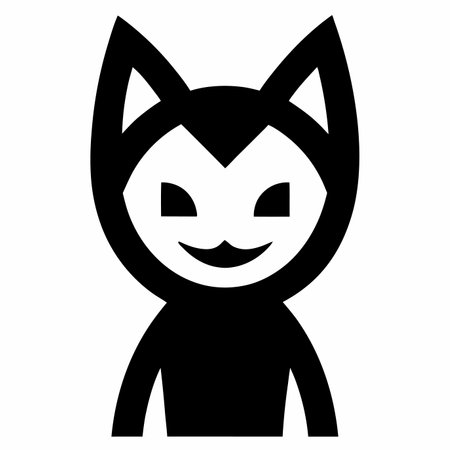 Cat Mascot logo vector on white backgroundのイラスト素材