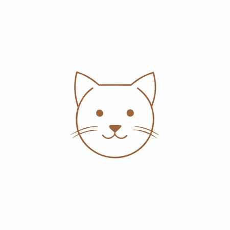 Cat Mascot logo vector on white backgroundのイラスト素材