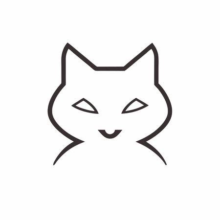 Cat Mascot logo vector on white backgroundのイラスト素材