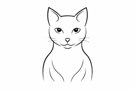 Cat Mascot logo vector on white backgroundのイラスト素材