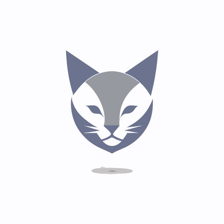 Cat Mascot logo vector on white backgroundのイラスト素材