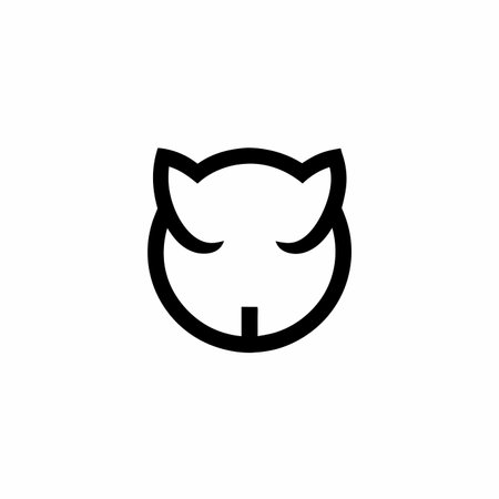 Cat Mascot logo vector on white backgroundのイラスト素材
