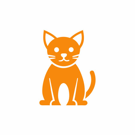 Cat Mascot logo vector on white backgroundのイラスト素材
