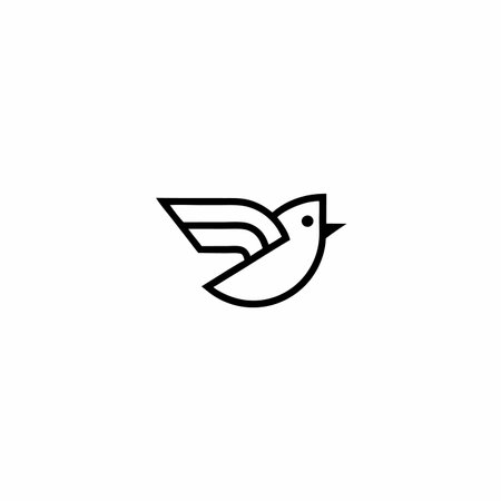 Bird Mascot logo vector on white backgroundのイラスト素材
