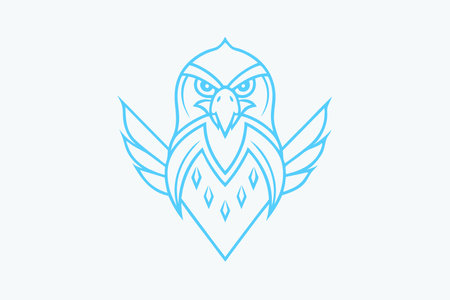 Falcon Mascot logo vector on white backgroundのイラスト素材