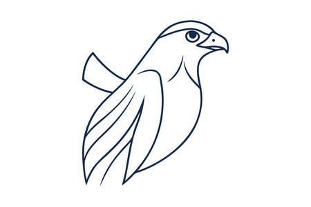 Falcon Mascot logo vector on white backgroundのイラスト素材