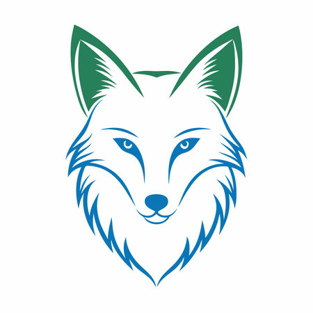 Fox Mascot logo vector on white background